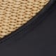 Black Leather Natural Raffia