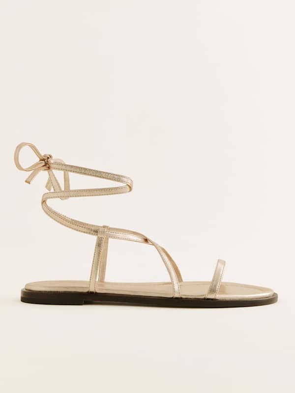 Jamie Flat Sandal - Gold