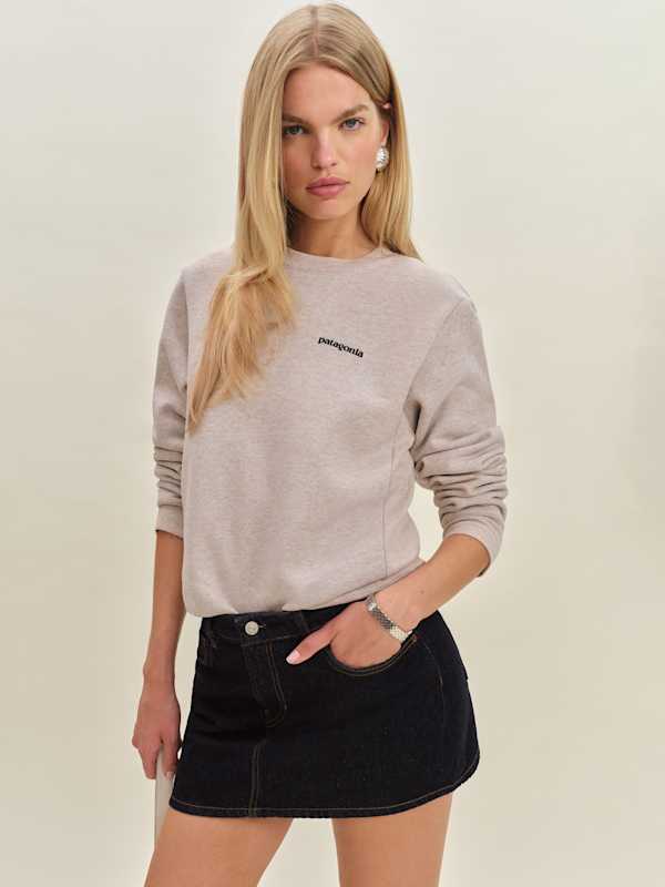Patagonia P-6 Logo Uprisal Crew Sweatshirt - Stingray Mauve
